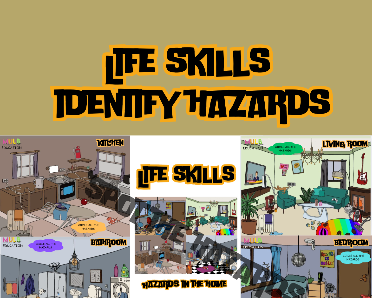 PSHE: Life skills within the Home (Hazards in the home posters)